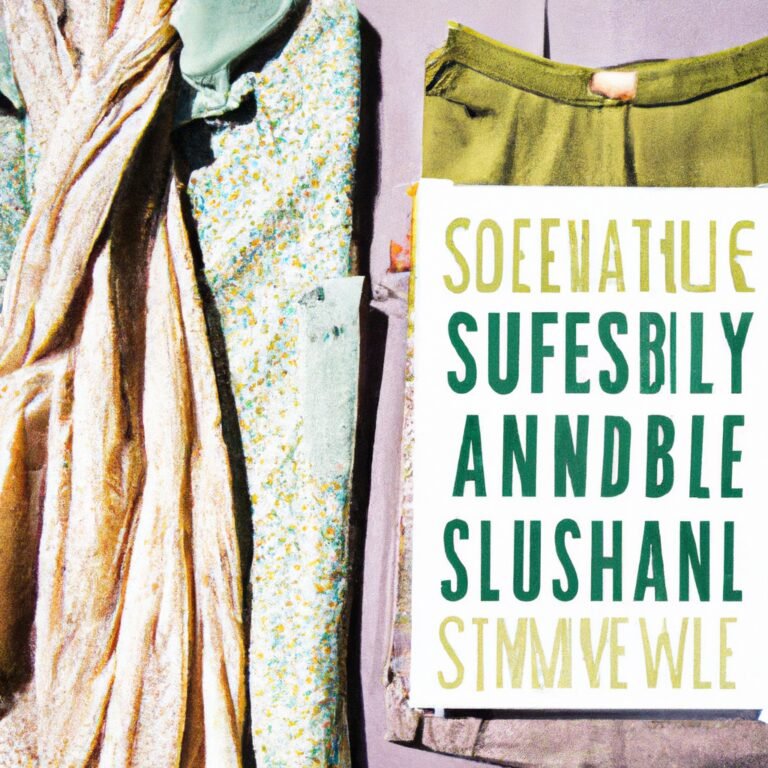 Sustainable Style: Eco-Friendly Fashion Trends for a Greener Wardrobe